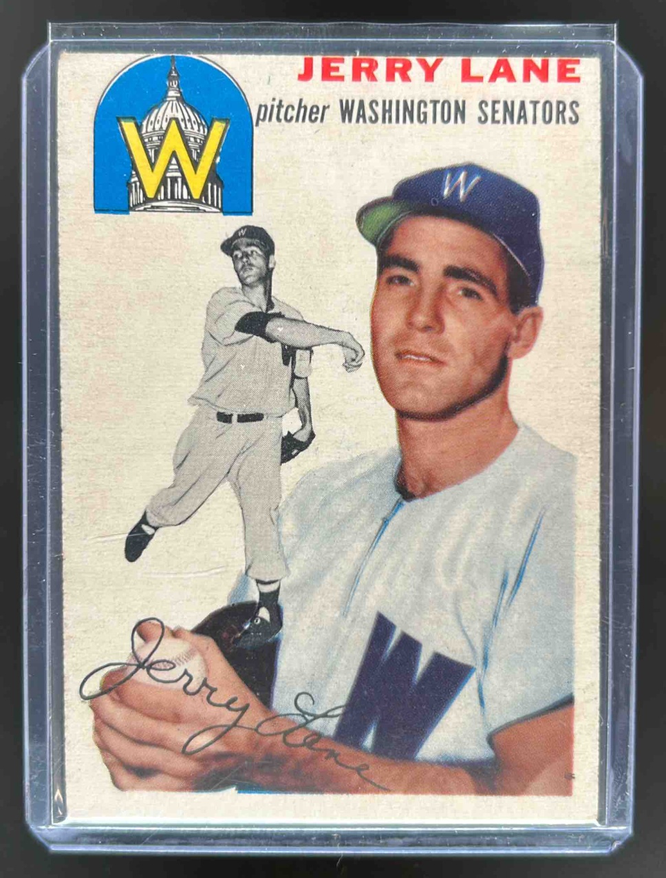 Card image for 1954 TOPPS BASEBALL JERRY LANE #97 RC