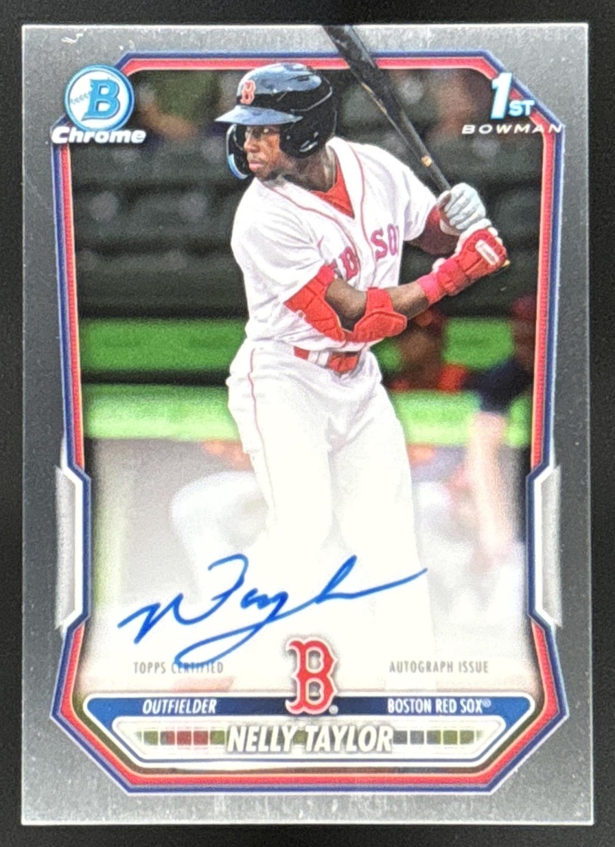 Card image for Nelly Taylor 2026 Bowman Chrome Prospect Auto Boston Red Sox