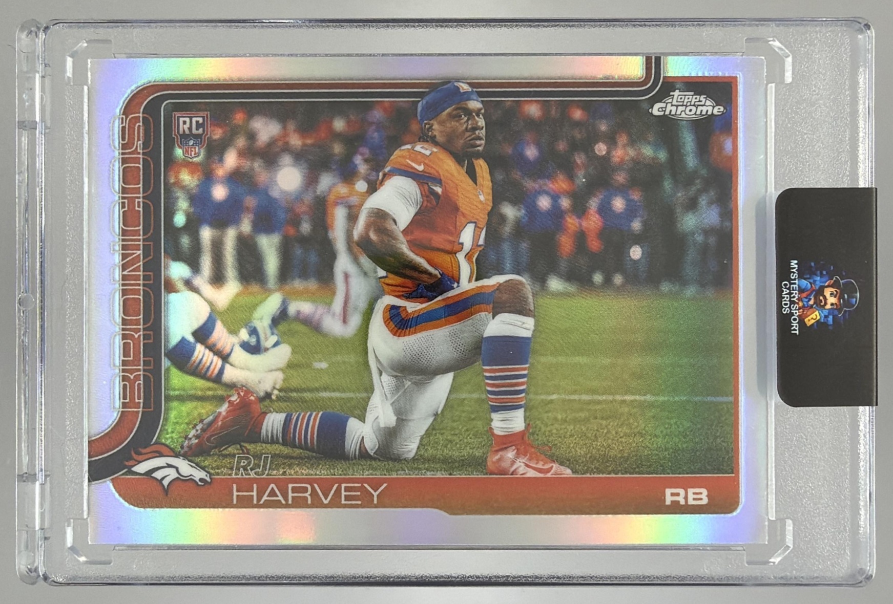 Card image for 2025 Topps Chrome RJ Harvey Rookie Image Variation #330 SP RC Broncos