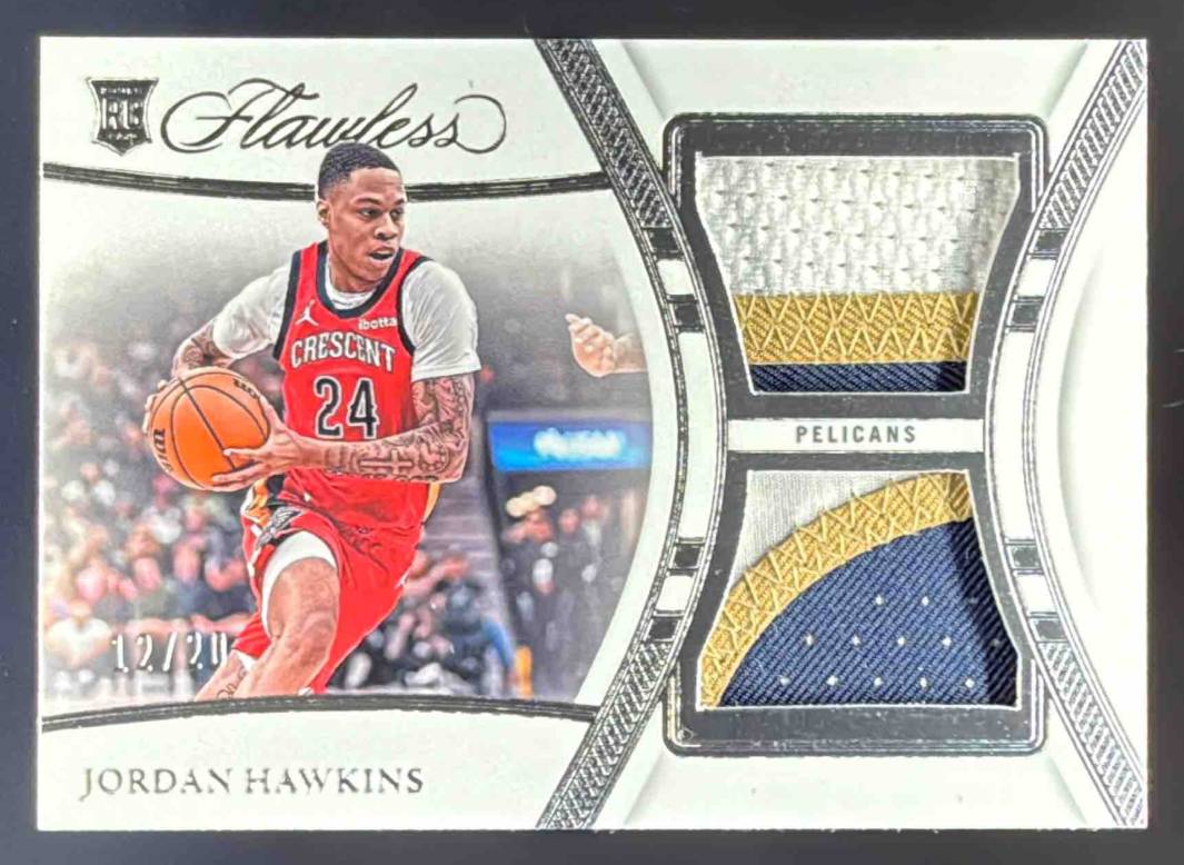 2023-24 Panini Flawless Jordan Hawkins Dual Patches /20 #FDP-HAW MEM RC