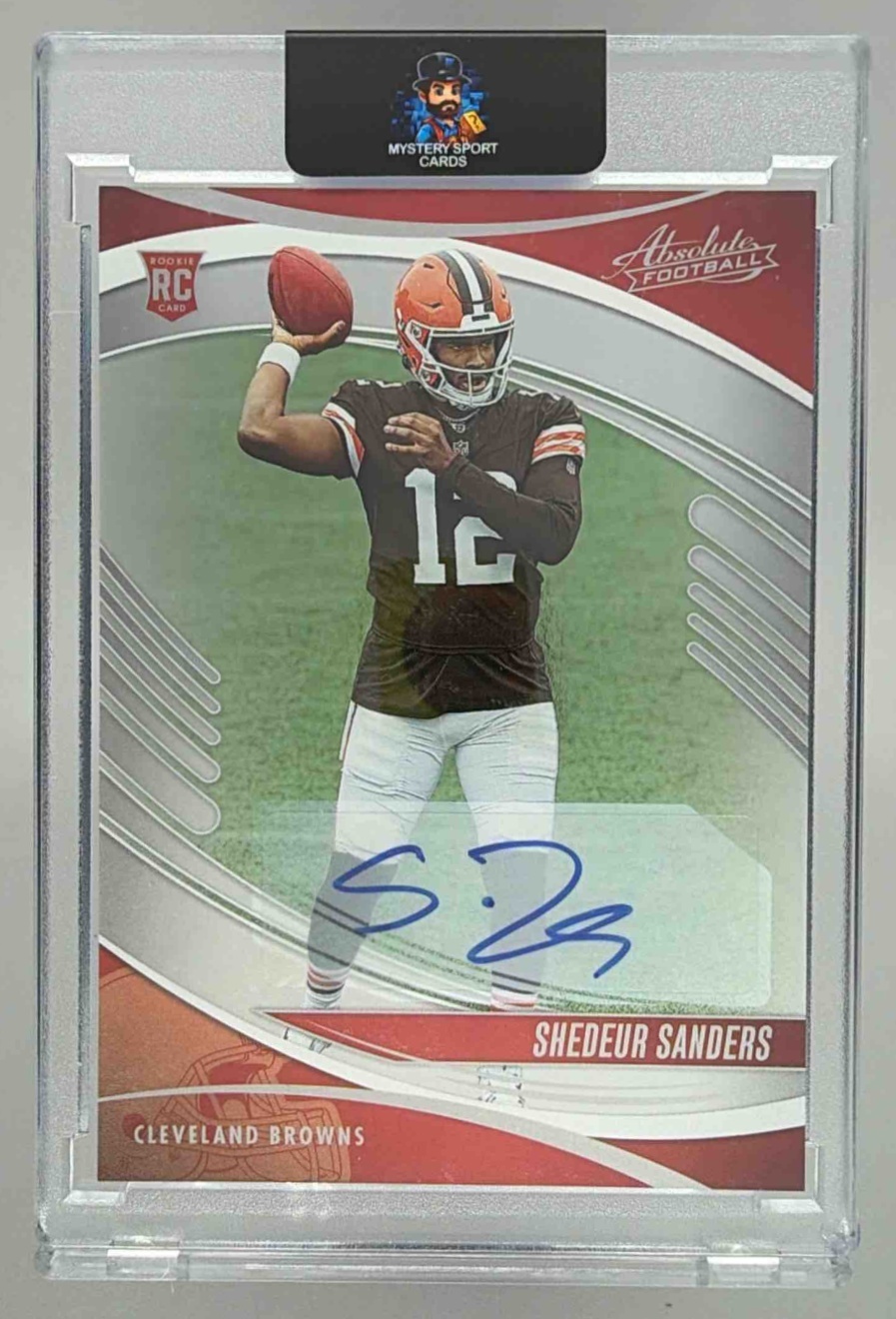 Card image for 2025 Panini Absolute Shedeur Sanders Signature Rookies #177 RC Auto Browns