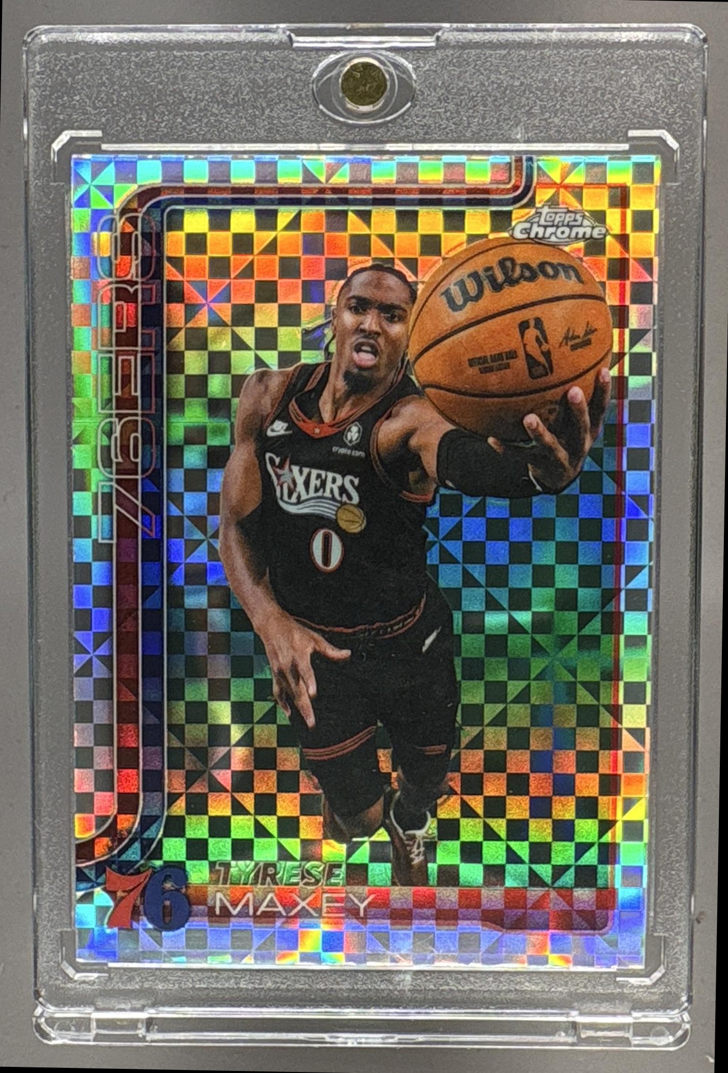 2025-26 TOPPS CHROME UPDATE TYRESE MAXEY #41 X-FRACTOR 76ERS