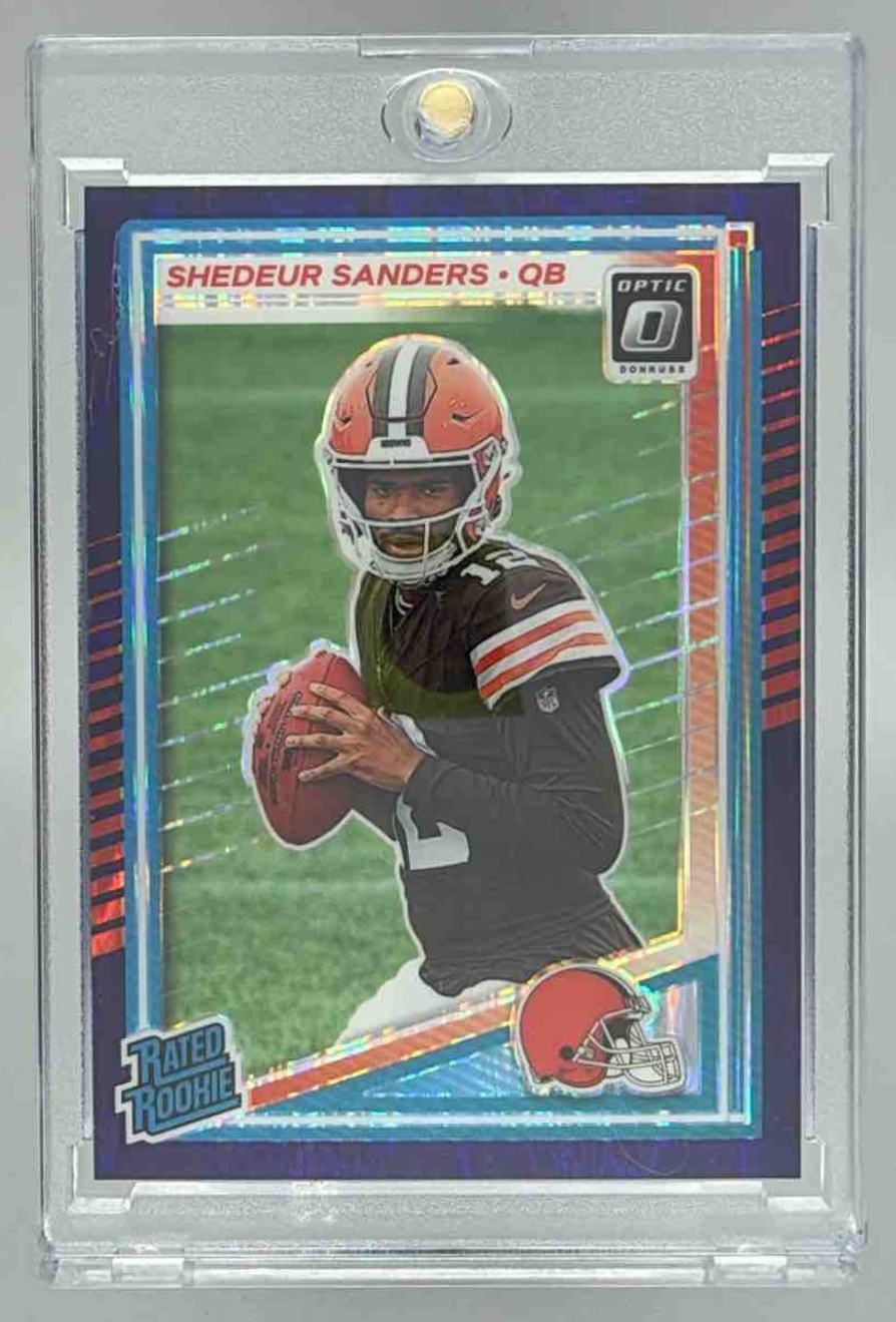 Card image for 2025 Panini Donruss Optic Shedeur Sanders Rated Rookie #203 Browns