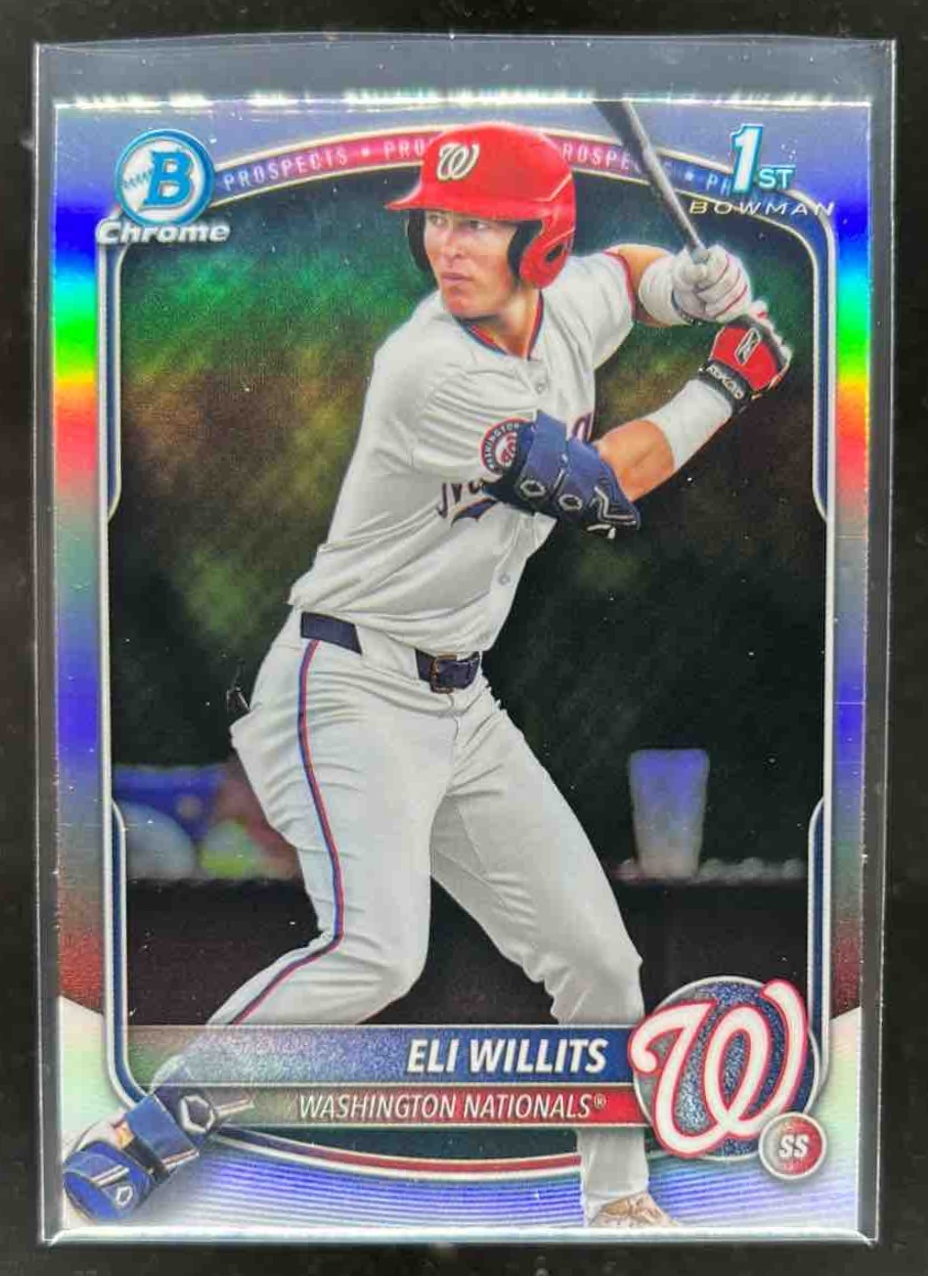 Card image for Eli Willits 2025 Bowman Draft Chrome Refractor