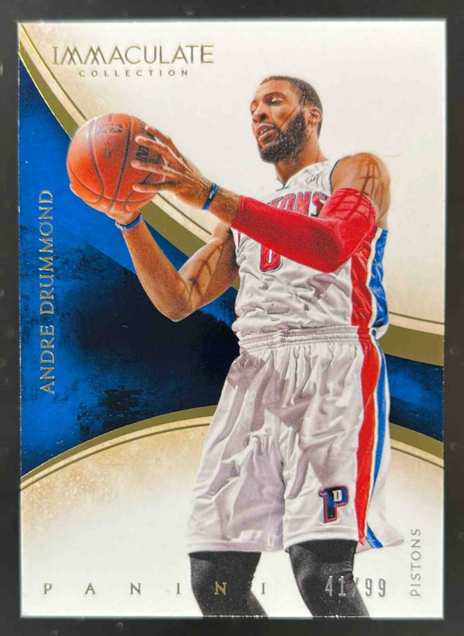 Card image for 2013-14 PANINI IMMACULATE COLLECTION ANDRE DRUMMOND /99 #81 DETROIT PISTONS