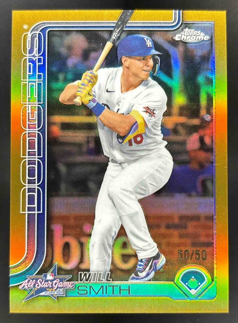 Card image for 2025 Topps Chrome Update Will Smith All-Star Game Gold Refractor /50