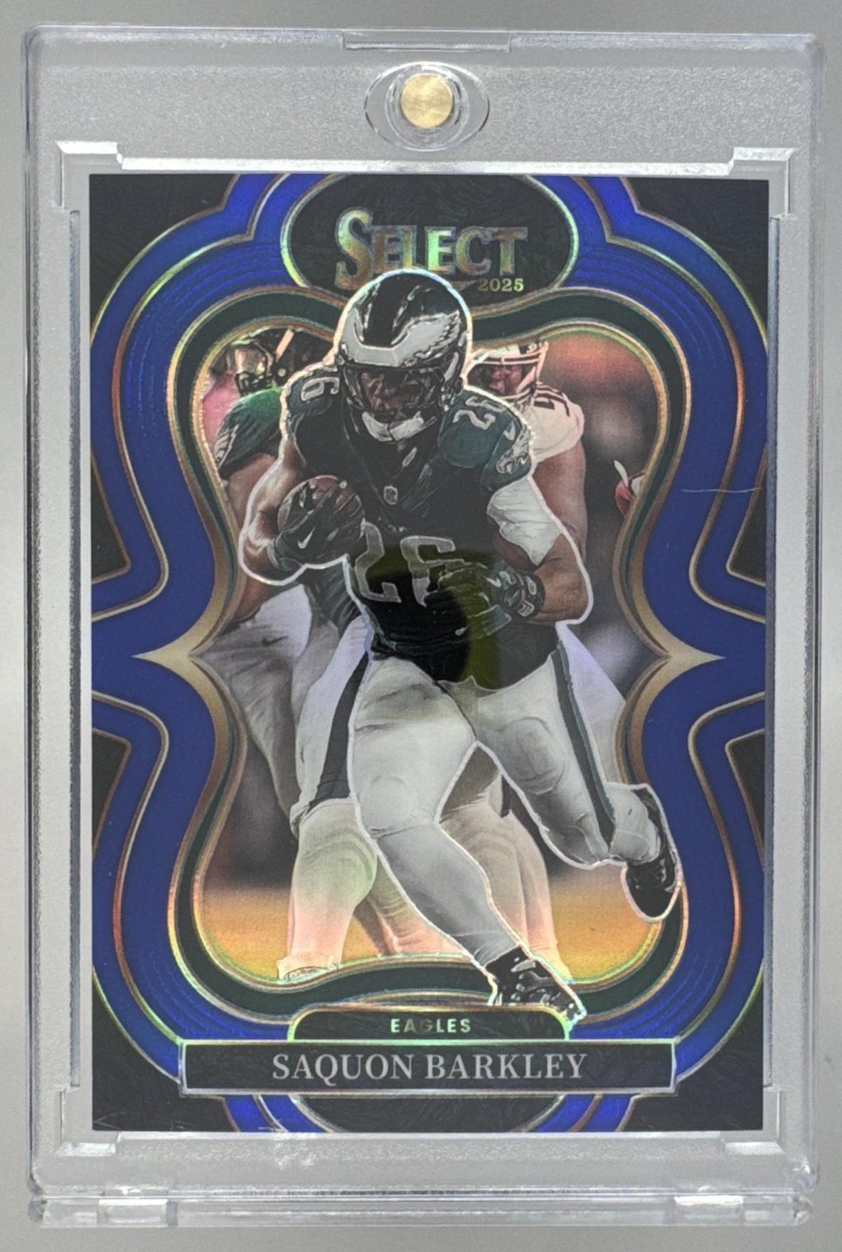 Card image for 2025 Panini Football Select Saquon Barkley Suite Level #391 Philadelphia Eagles