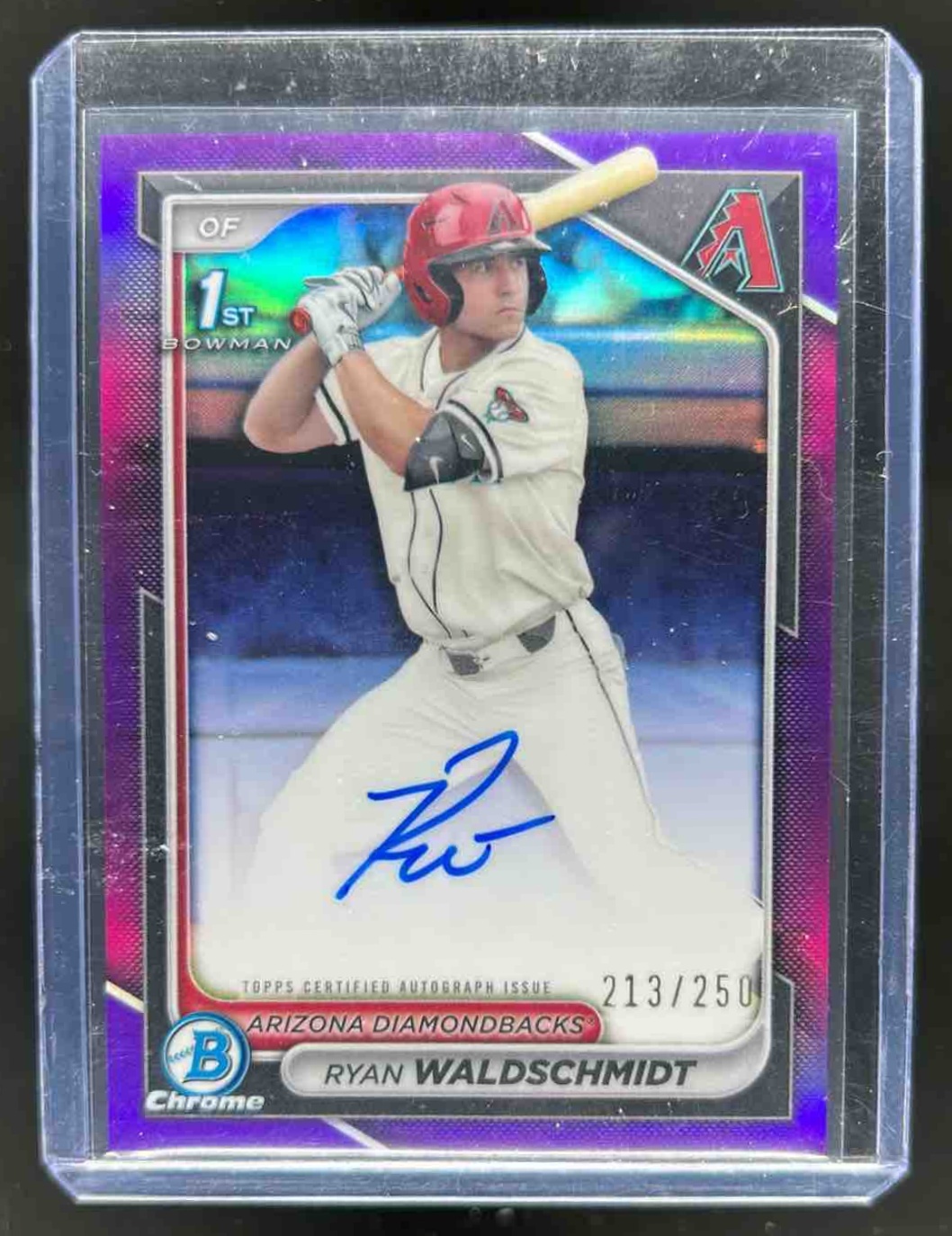 Ryan Waldschmidt 2024 Bowman Draft Chrome Prospect Auto Purple Refractor /250