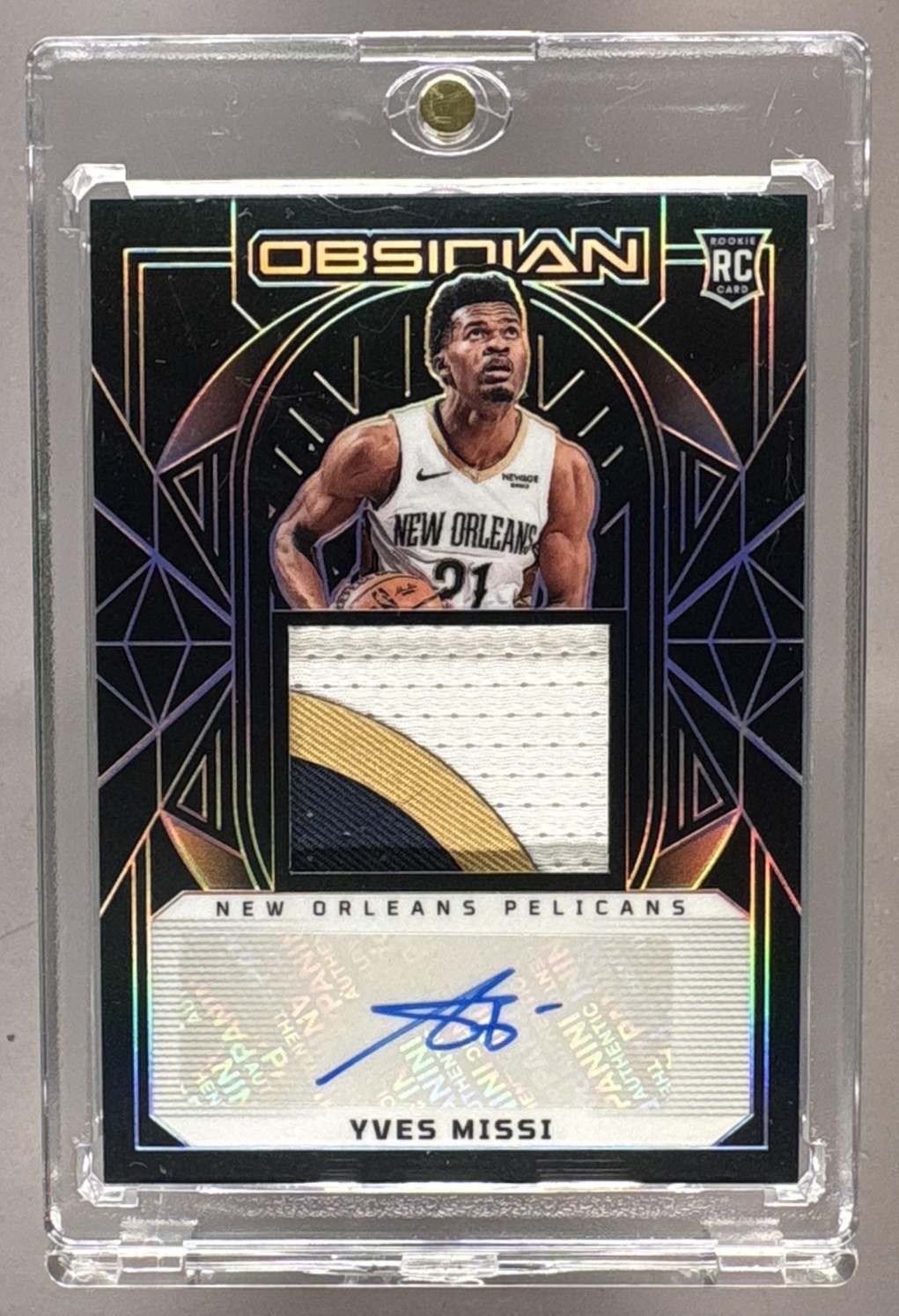 2024 PANINI OBSIDIAN YVES MISSI #226 ROOKIE JERSEY AUTO /125 PATCH RC