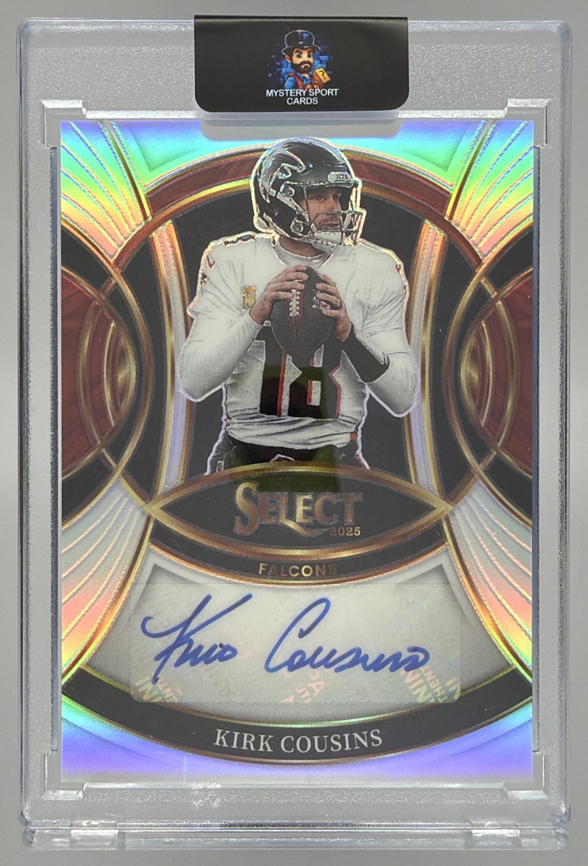 Card image for 2025 Panini Football Select Kirk Cousins Signatures #SP-KCS Auto Atlanta Falcons