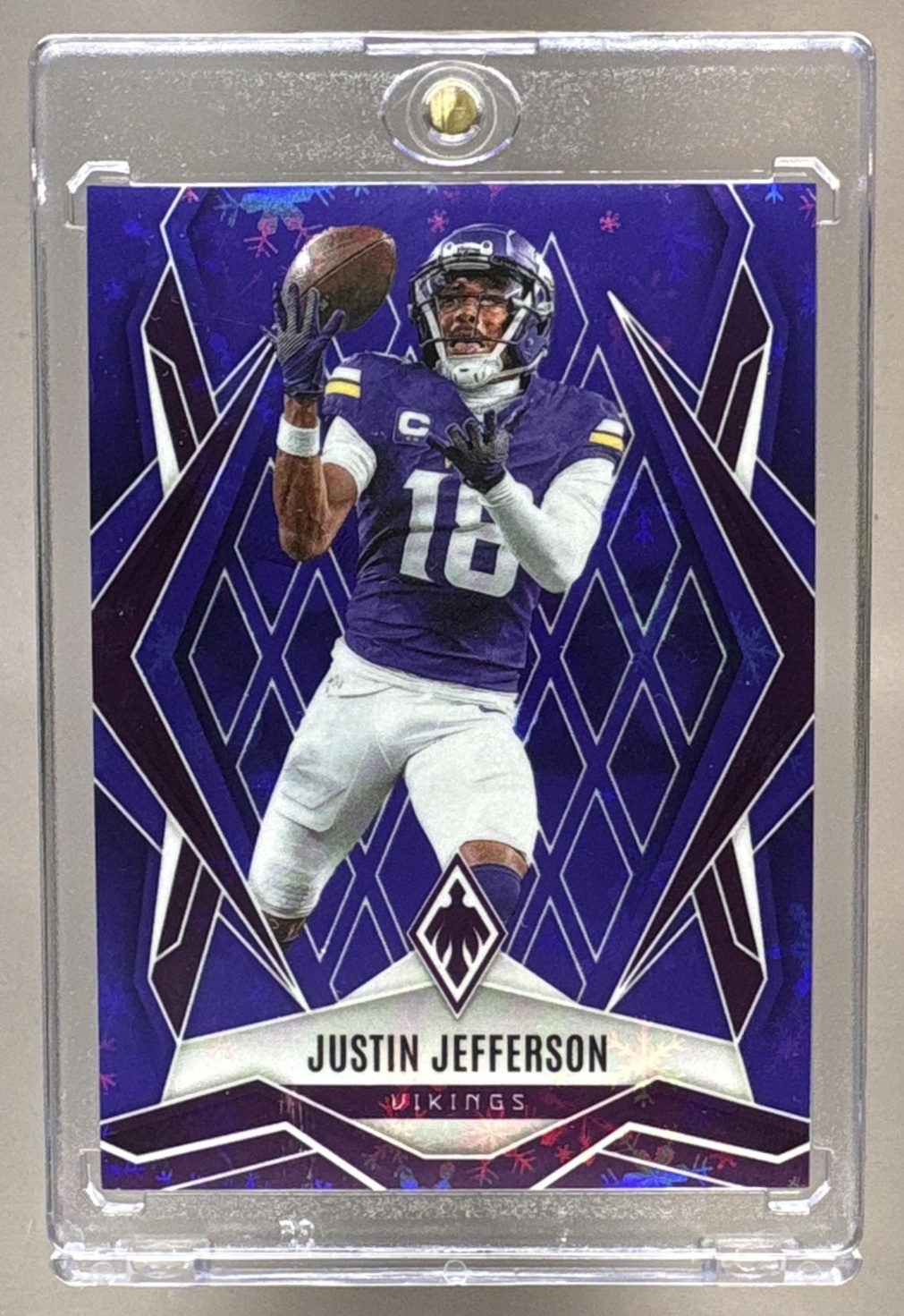 2025 PANINI PHOENIX JUSTIN JEFFERSON #135 PURPLE WINTER PRIZM /249 VIKINGS