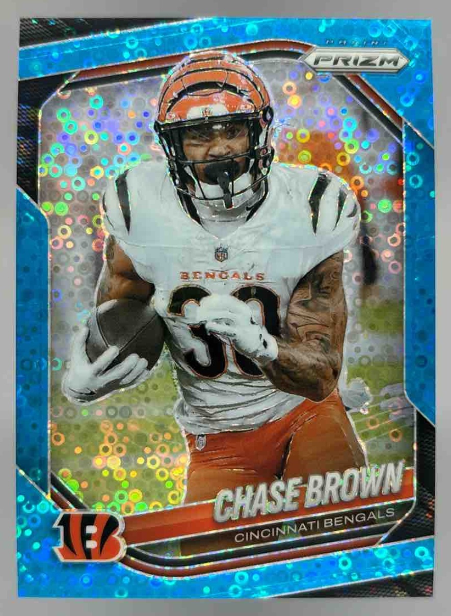 Card image for 2025 Panini Football Prizm Chase Brown Purple /125 #130 Cincinnati Bengals