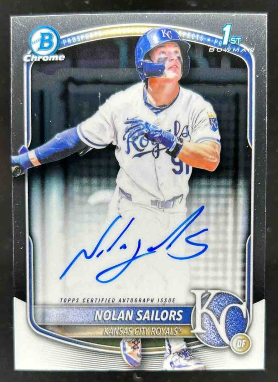 Card image for Nolan Sailors 2025 Bowman Draft Chrome Prospect Auto