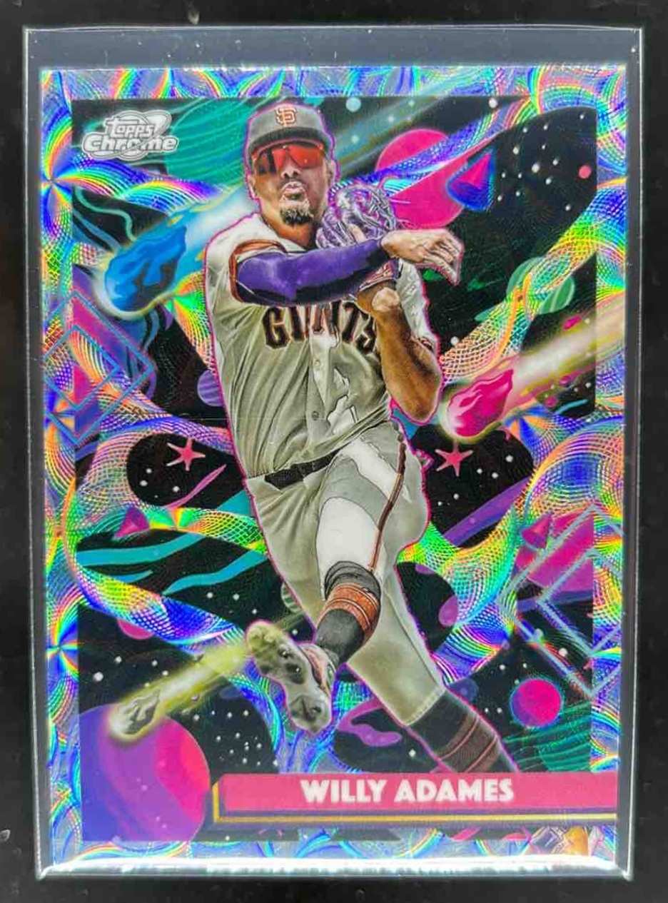 Card image for Willy Adames 2025 Topps Cosmic Chrome Nucleus Refractor