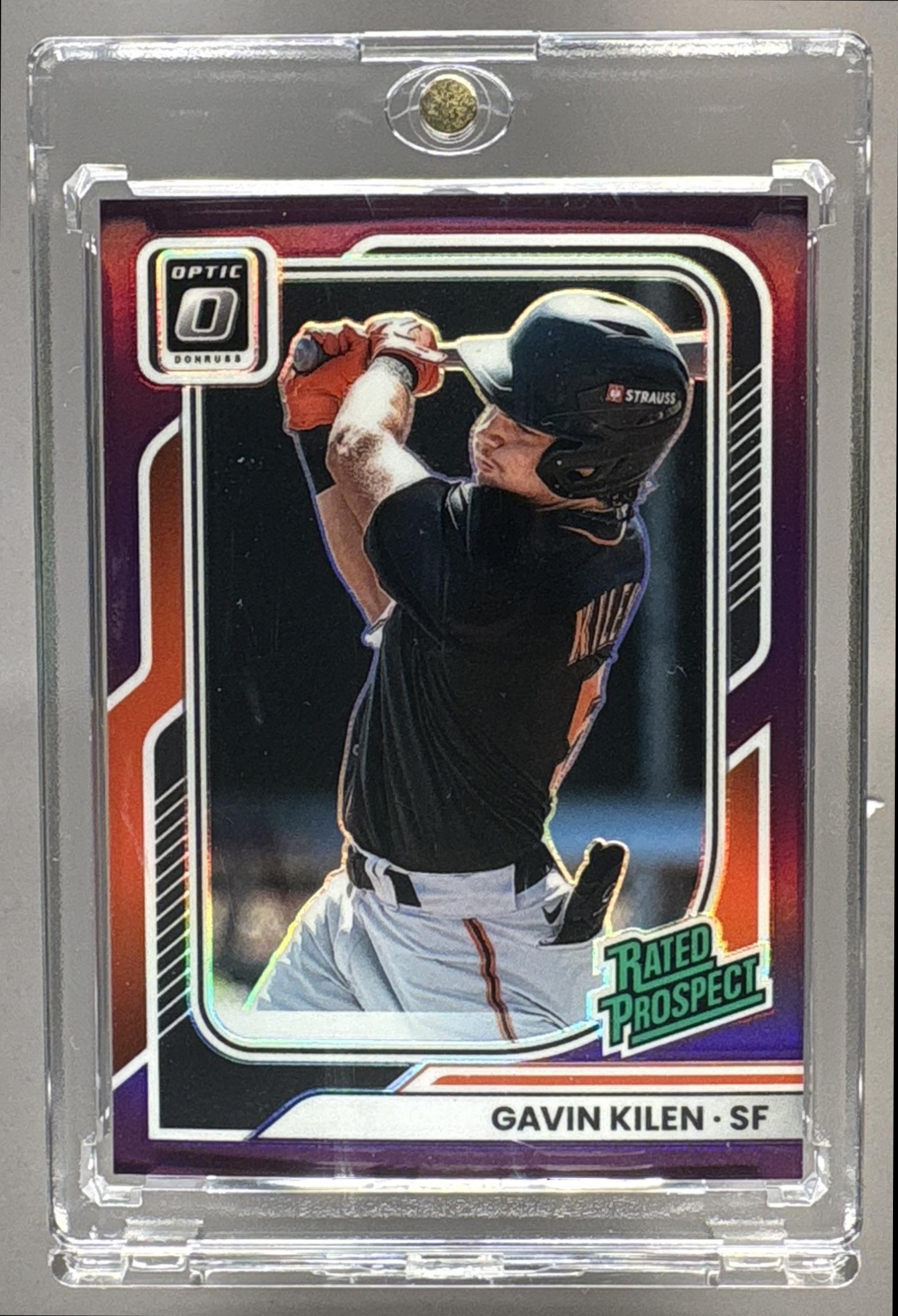 2026 PANINI DONRUSS GAVIN KILEN #139 RATED PROSPECTS OPTIC PURPLE /49 PROSPECT