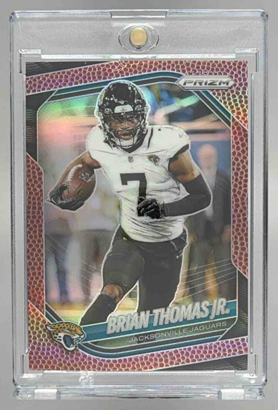 Card image for 2025 Panini Football Prizm Brian Thomas Jr. Pigskin /180 #2 Jacksonville Jaguars