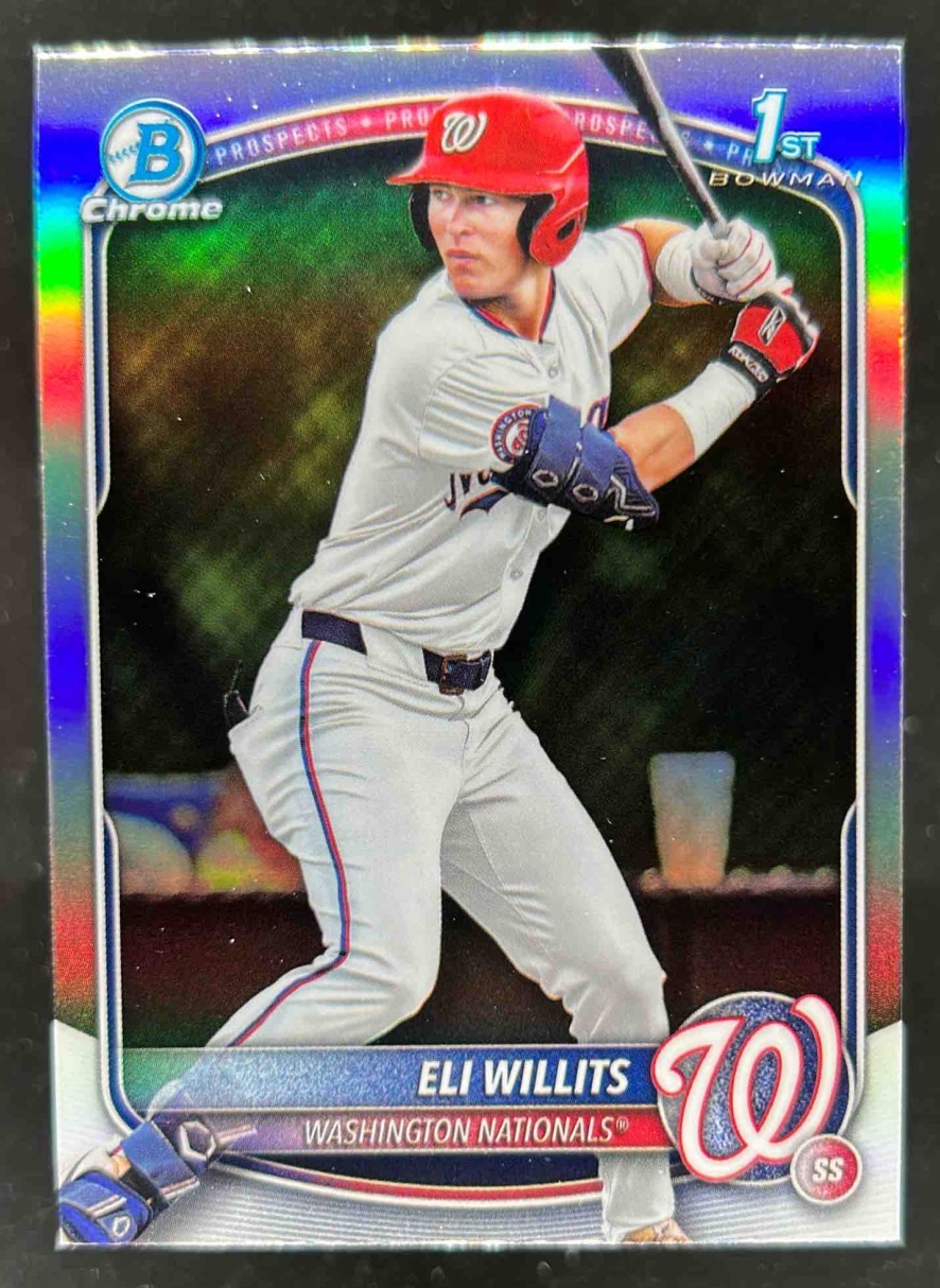 Card image for Eli Willits 2025 Bowman Draft Chrome Refractor