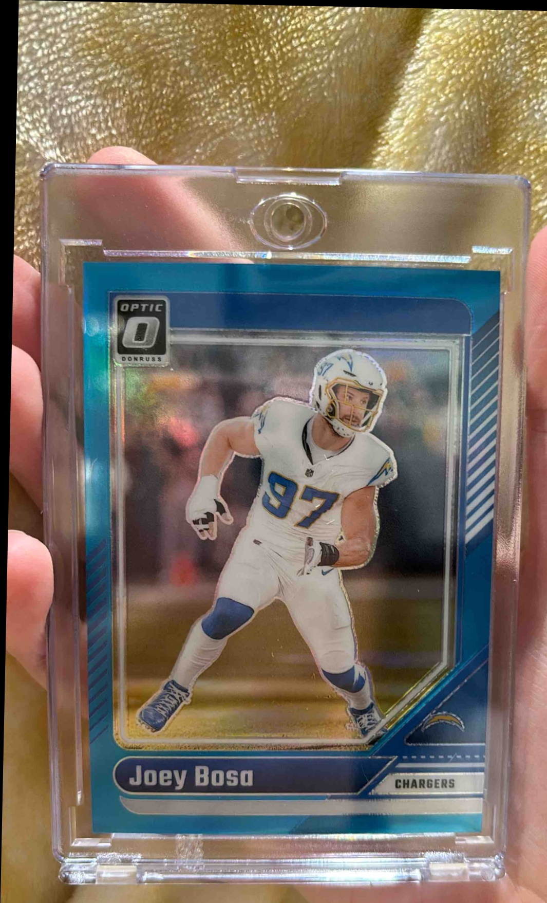 Card image for 2024 Panini Football Donruss Optic Joey Bosa Aqua /299 #112 Los Angeles Chargers