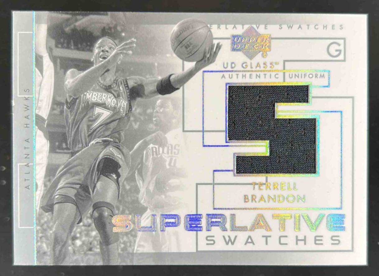 Card image for 2003-04 Upper Deck Glass Terrell Brandon Superlative Swatches #SS-TB MEM