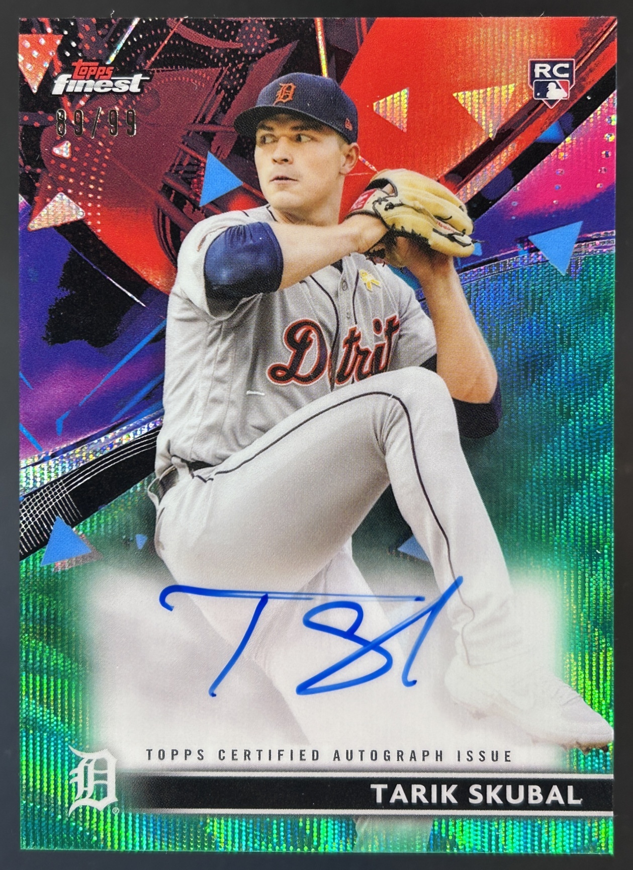 Card image for 2021 FINEST TARIK SKUBAL #FA-TSK AUTO GREEN REFRACTOR 89/99 RC