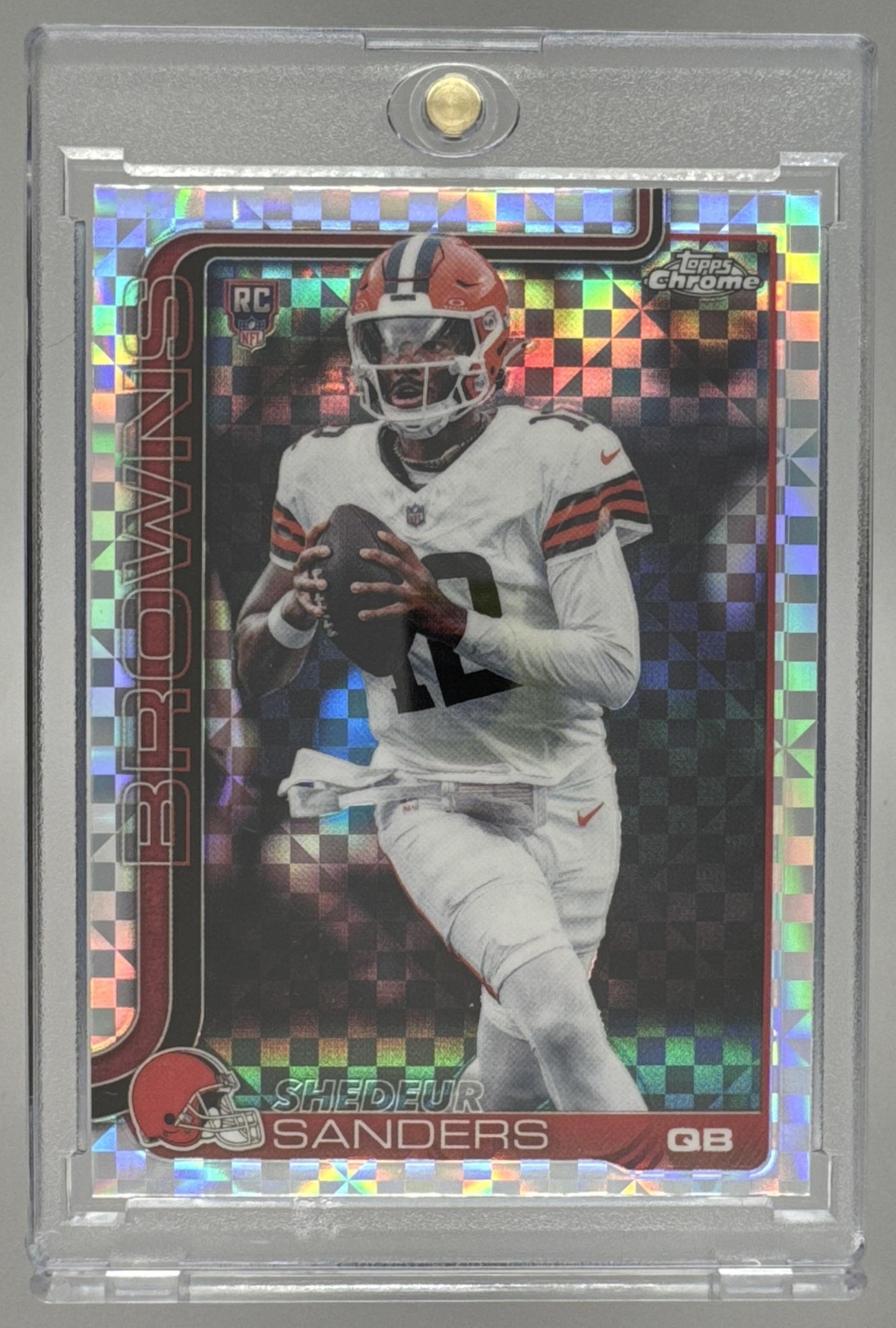 Card image for 2025 Topps Football Chrome Shedeur Sanders Rookie #315 RC Cleveland Browns