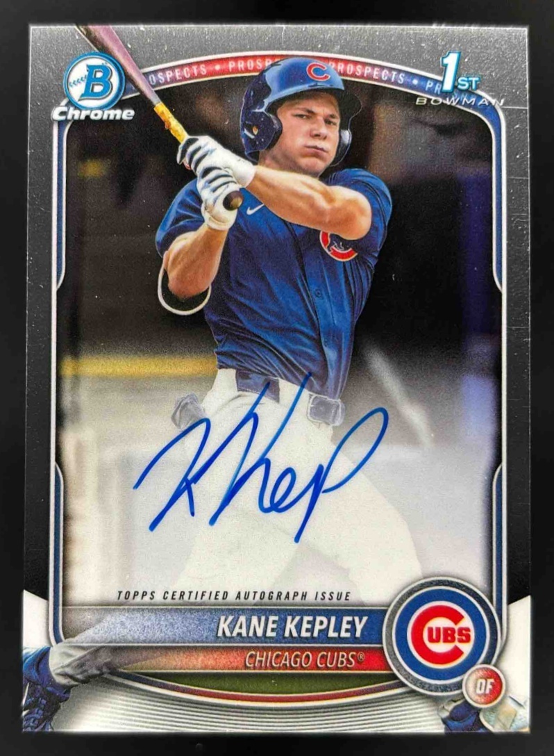 Card image for 2025 Bowman Draft Kane Kepley Chrome Prospect Auto #CPA-KK Cubs