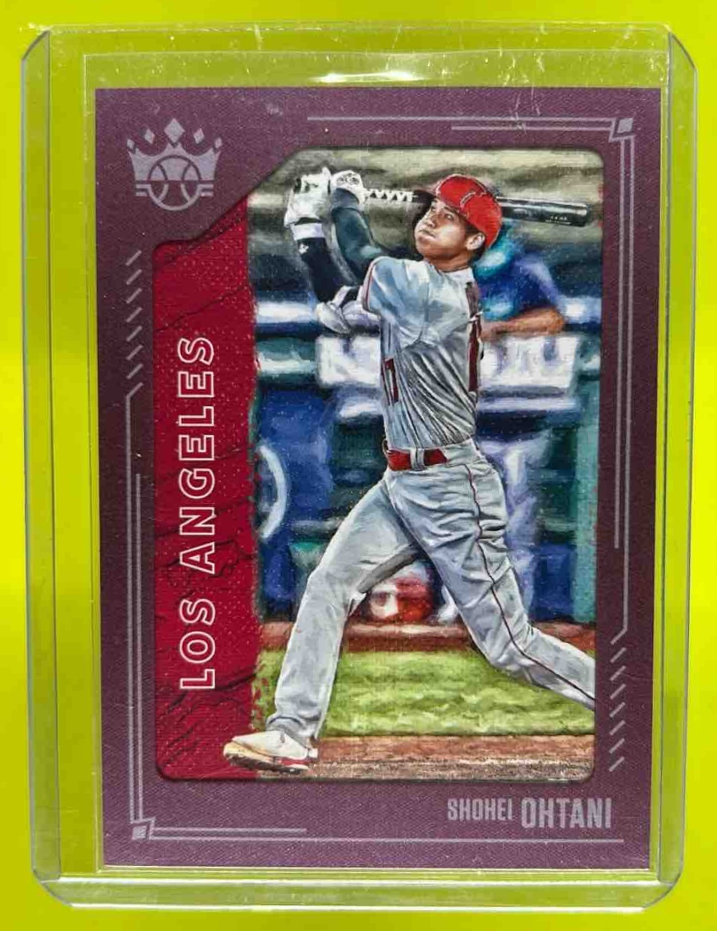 Shohei Ohtani 2022 Panini Baseball Diamond Kings Red Frame Los Angeles Angels