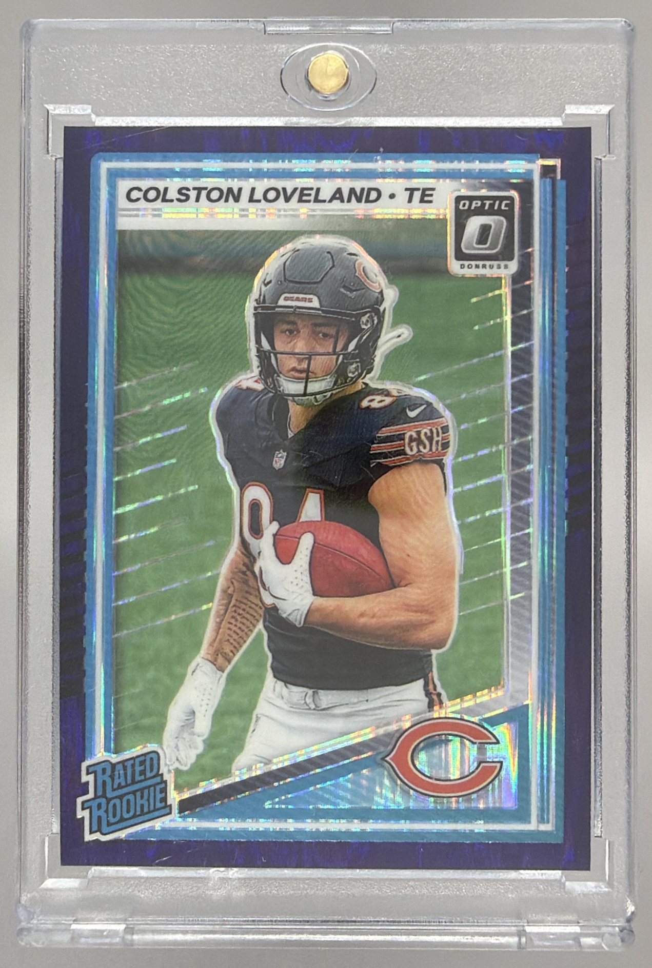 Card image for 2025 Panini Donruss Optic Colston Loveland Rated Rookie Jazz Prizm #204 Bears