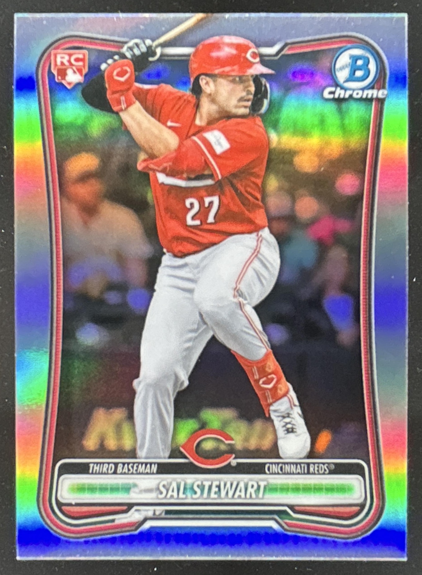 Card image for Sal Stewart 2026 Bowman Baseball Chrome Red RC Variation Cincinnati Reds