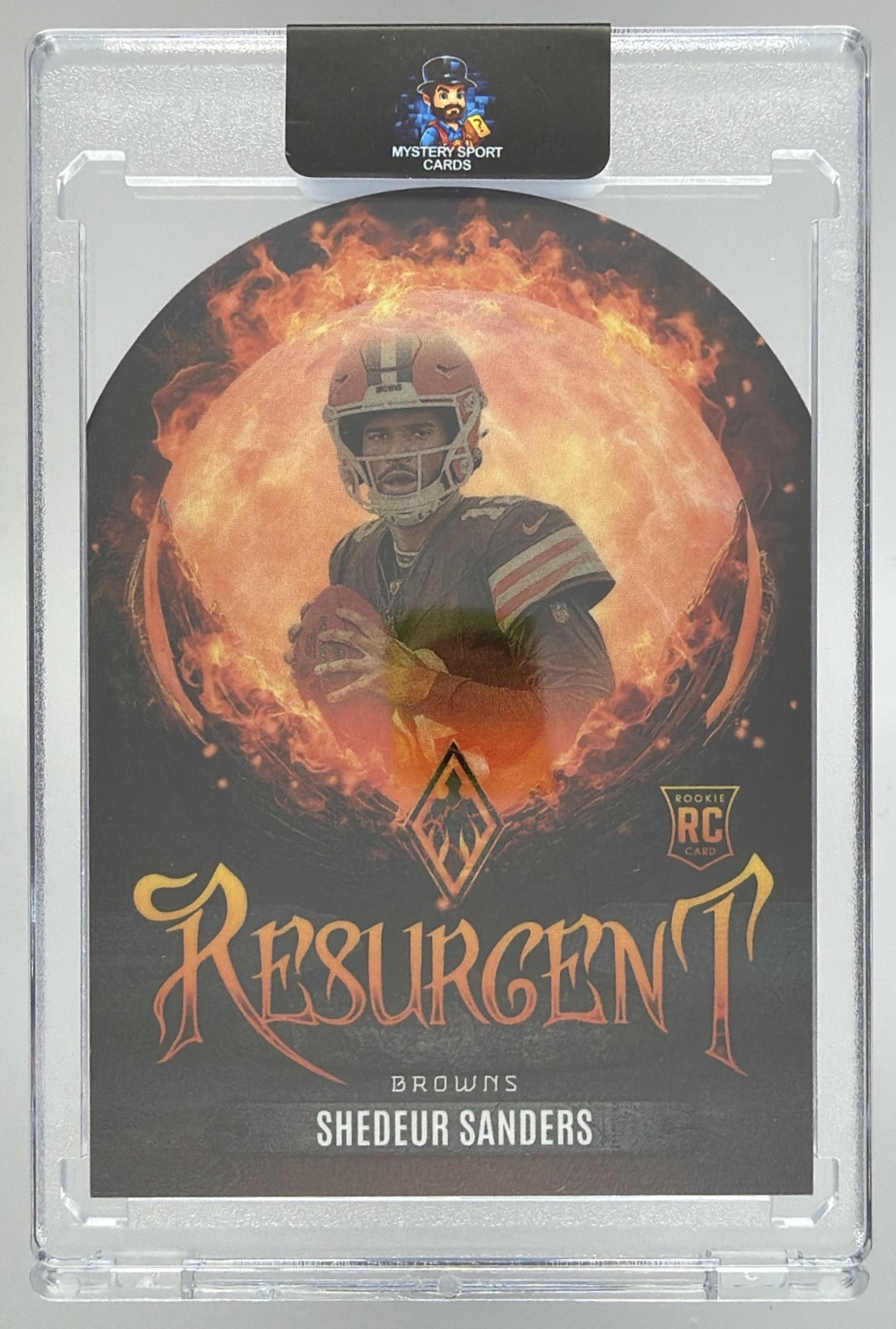 Card image for 2025 Panini Phoenix Shedeur Sanders Resurgent Snow Globe #7 RC Browns