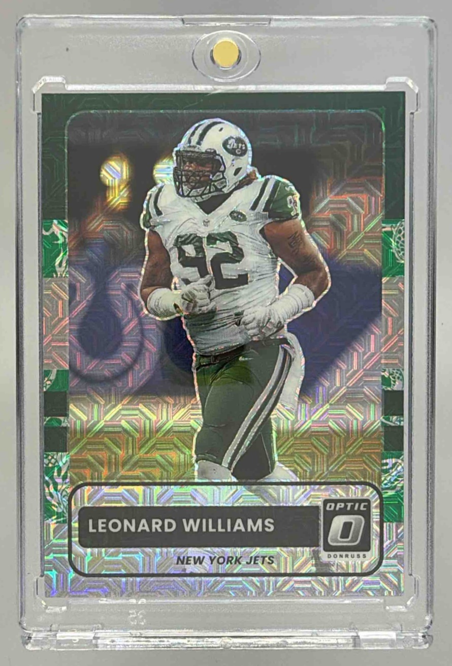 Card image for 2025 Panini Donruss Optic Leonard Williams Dragon Prizm /24 #104 Seahawks