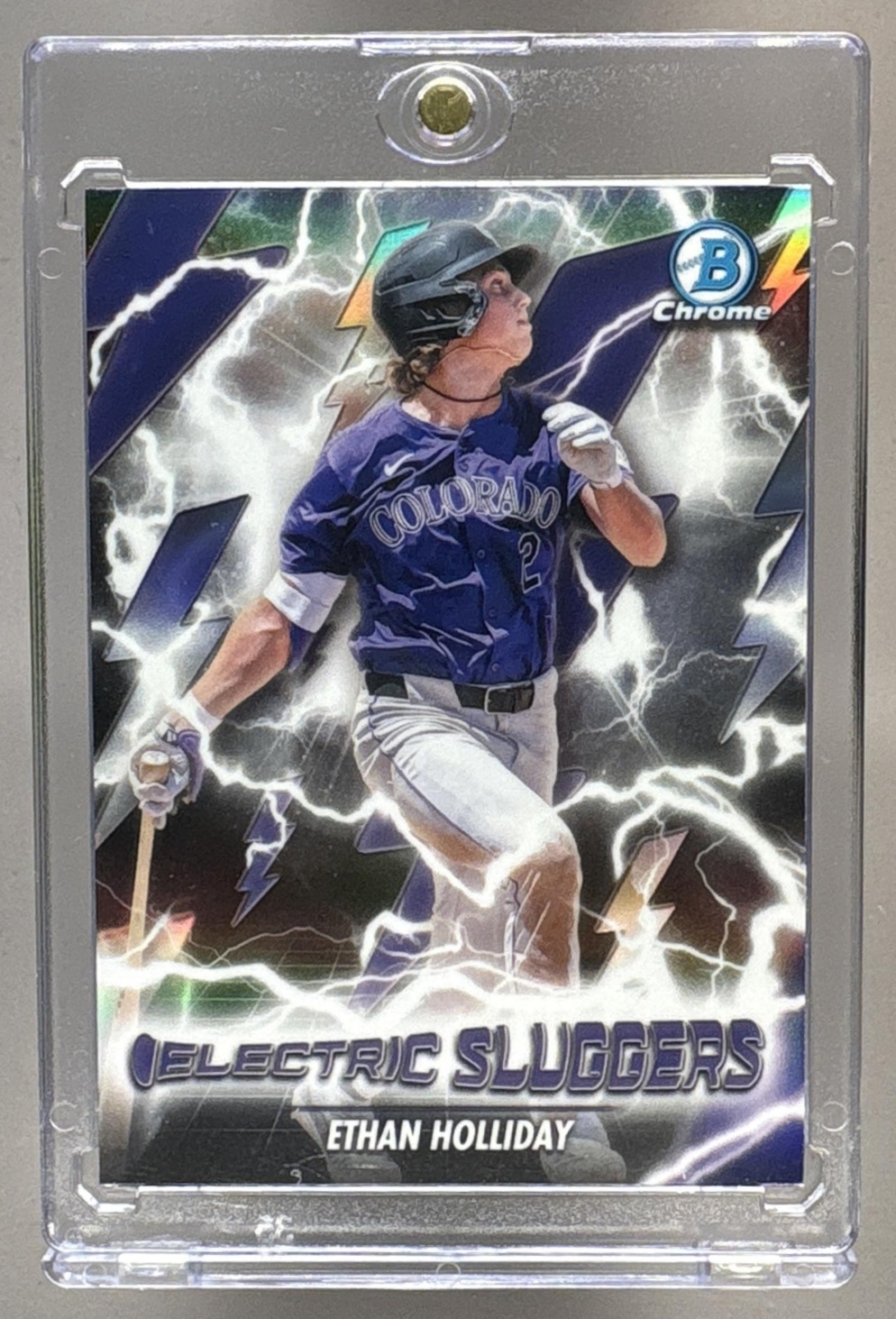 2026 BOWMAN ETHAN HOLLIDAY #ES-13 ELECTRIC SLUGGERS CHROME ROCKIES