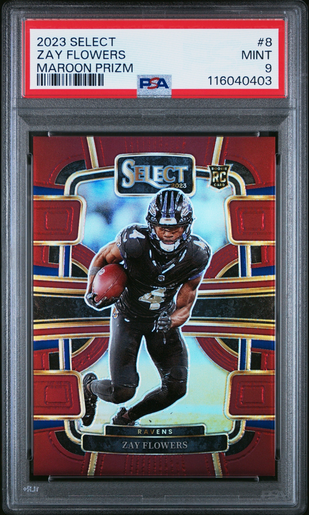Card image for 2024 Panini Contenders Zay Flowers Divisional Ticket /149 #8 Ravens