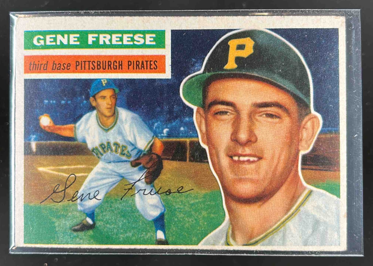 Card image for 1956 TOPPS BASEBALL GENE FREESE #46B PITTSBURGH PIRATES