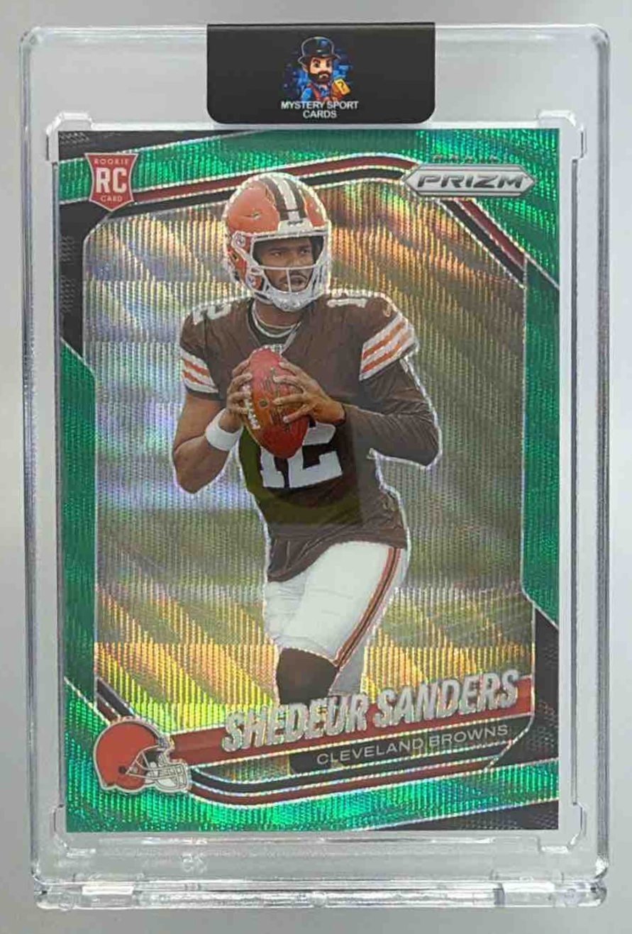 Card image for 2025 Panini Football Prizm Shedeur Sanders #302 RC Cleveland Browns
