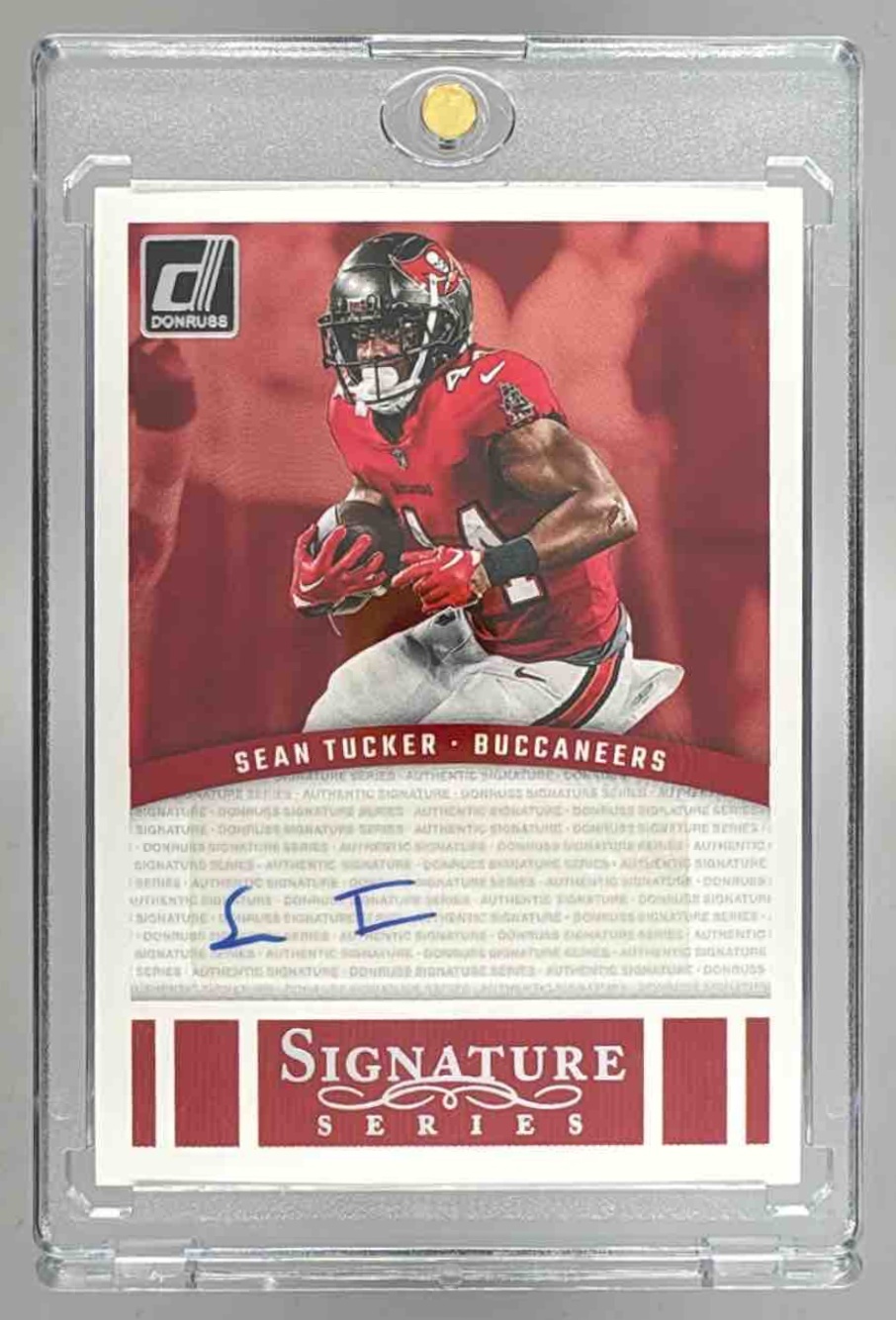 Card image for 2024 Panini Donruss Sean Tucker Signature Series #SSE-STU Auto Buccaneers