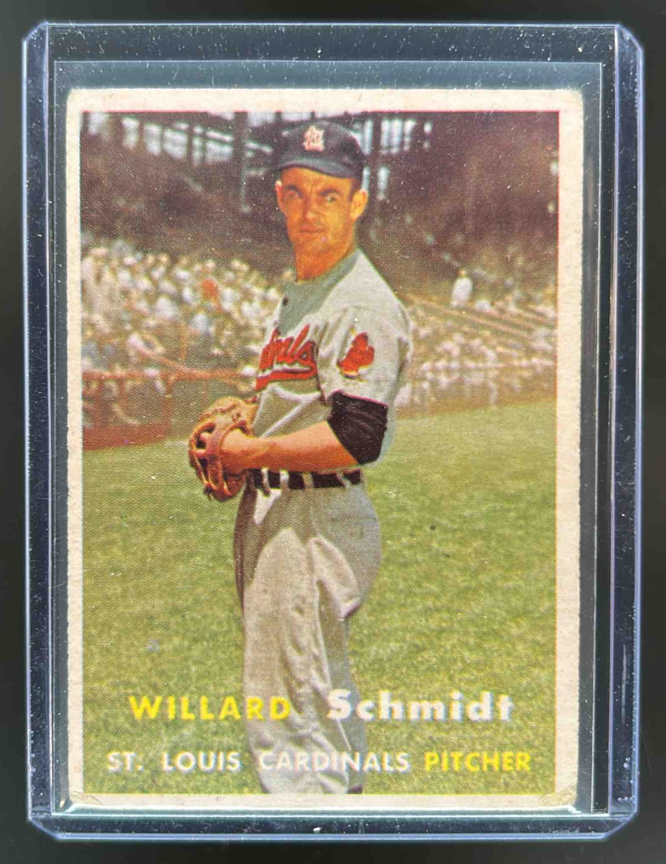 Card image for 1957 TOPPS WILLARD SCHMIDT #206 ST. LOUIS CARDINALS
