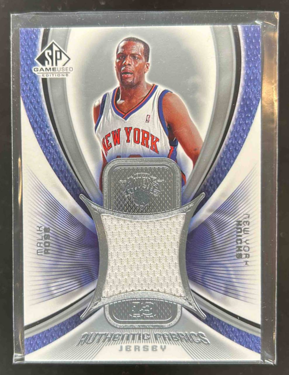 Card image for 2005-06 SP GAME USED MALIK ROSE AUTHENTIC FABRICS #AF-MA NEW YORK KNICKS