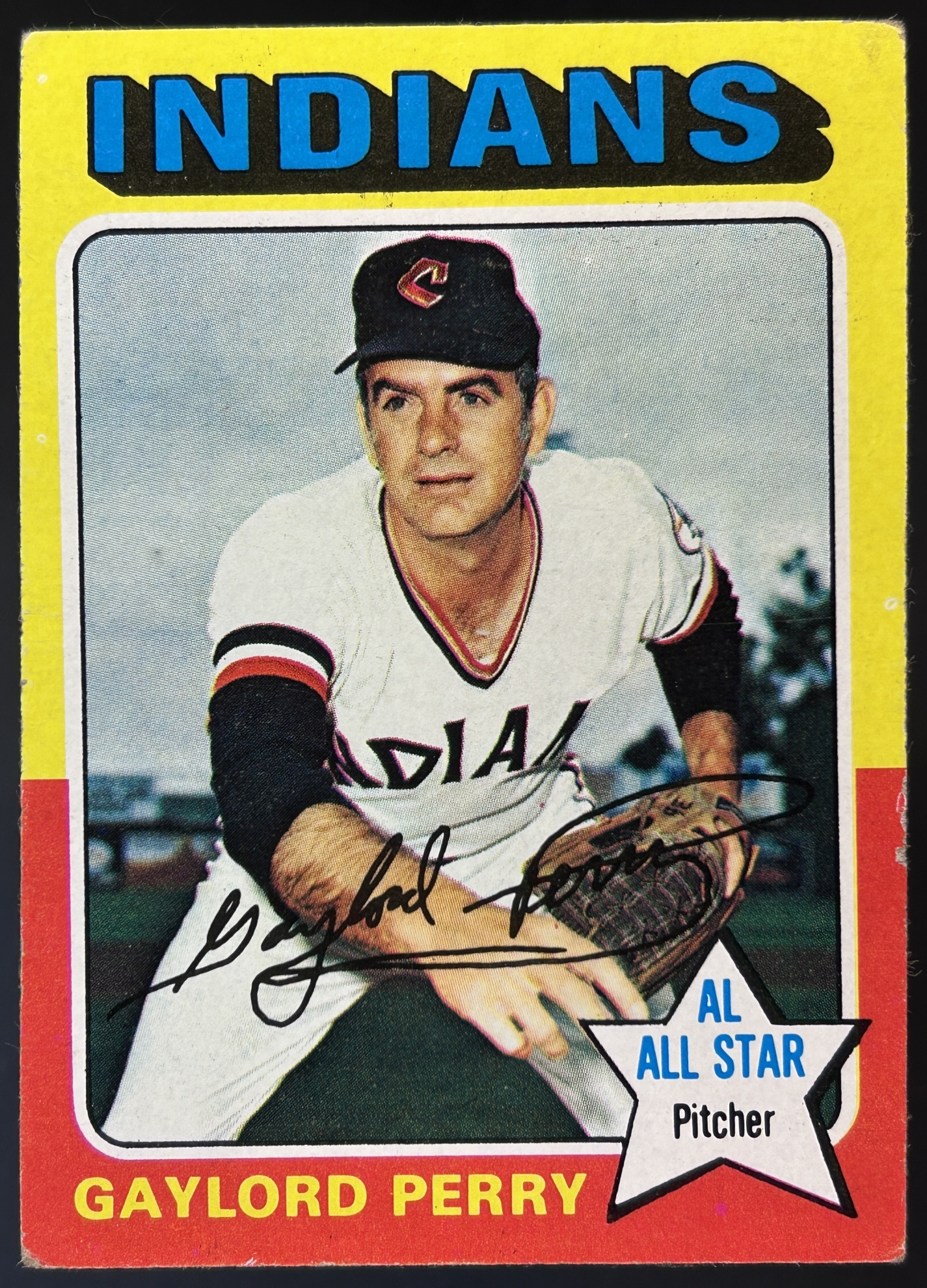 Card image for 1975 TOPPS GAYLORD PERRY #530 ALL-STAR CLEVELAND INDIANS