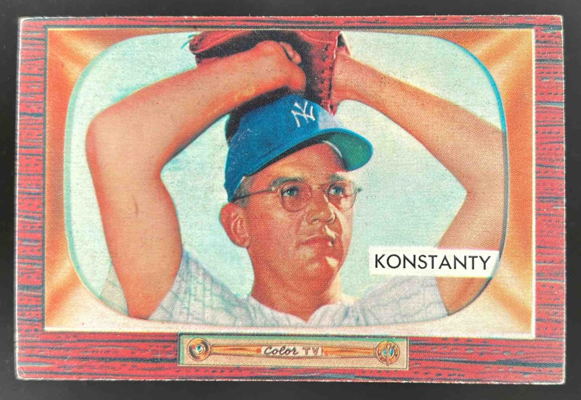 Card image for 1955 BOWMAN BASEBALL JIM KONSTANTY #231 NEW YORK YANKEES
