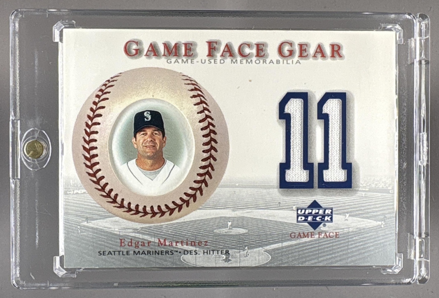 2003 UPPER DECK GAME FACE EDGAR MARTINEZ #GG-EM GEAR MARINERS