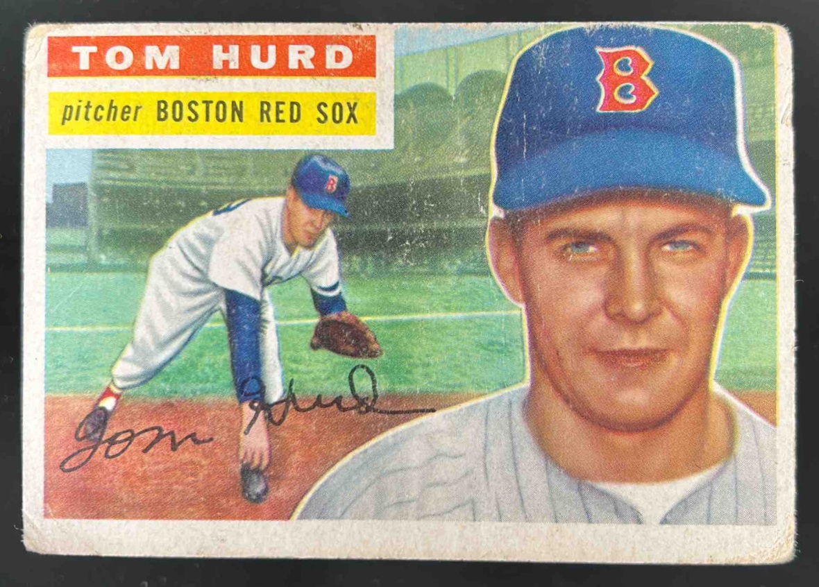 Card image for 1956 TOPPS BASEBALL TOM HURD #256 BOSTON RED SOX