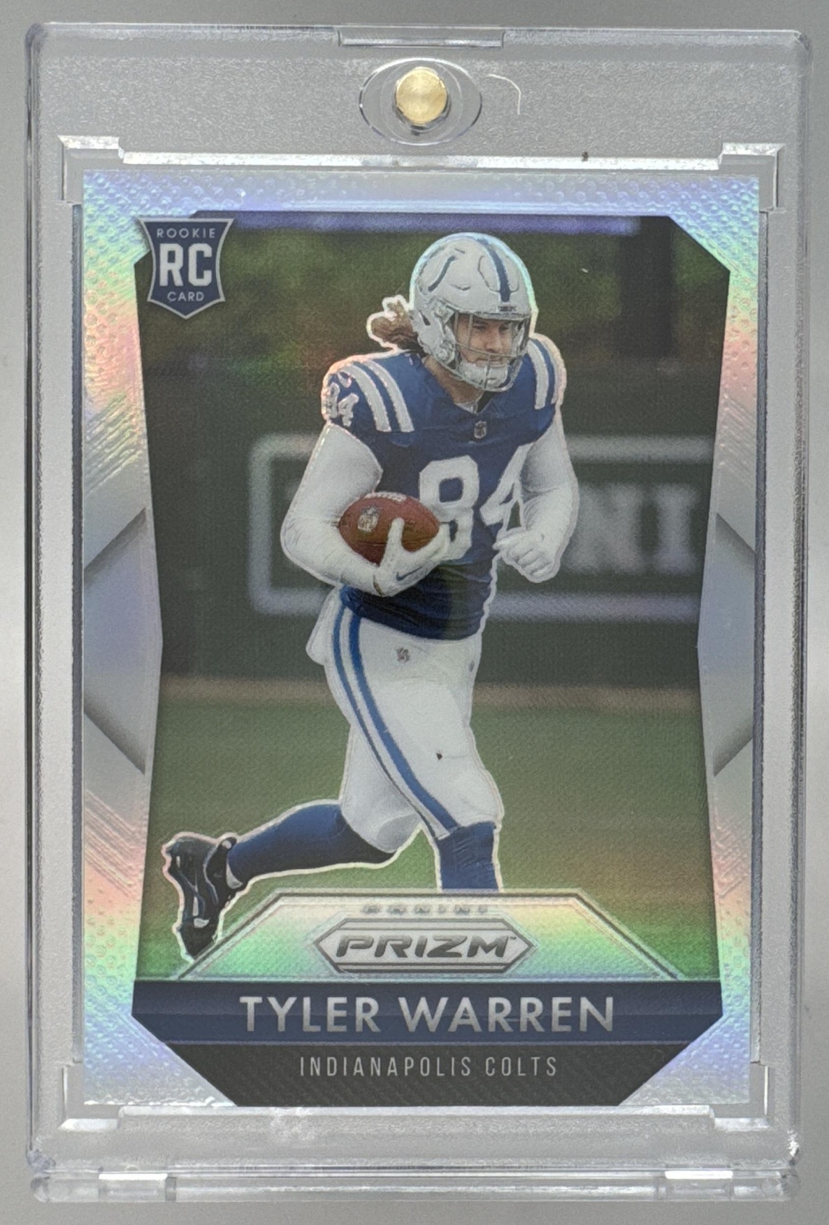 Card image for 2025 Panini Prizm Tyler Warren Rookie Flashback Silver #6 RC Colts