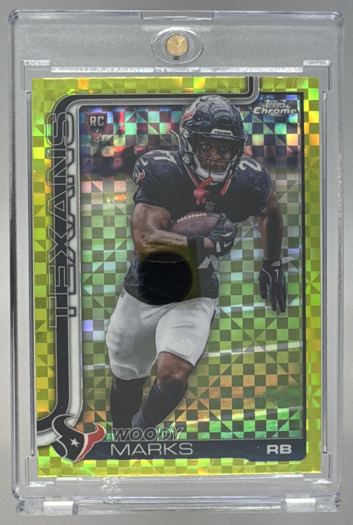 Card image for 2025 Topps Football Chrome Woody Marks Rookie #372 RC Houston Texans