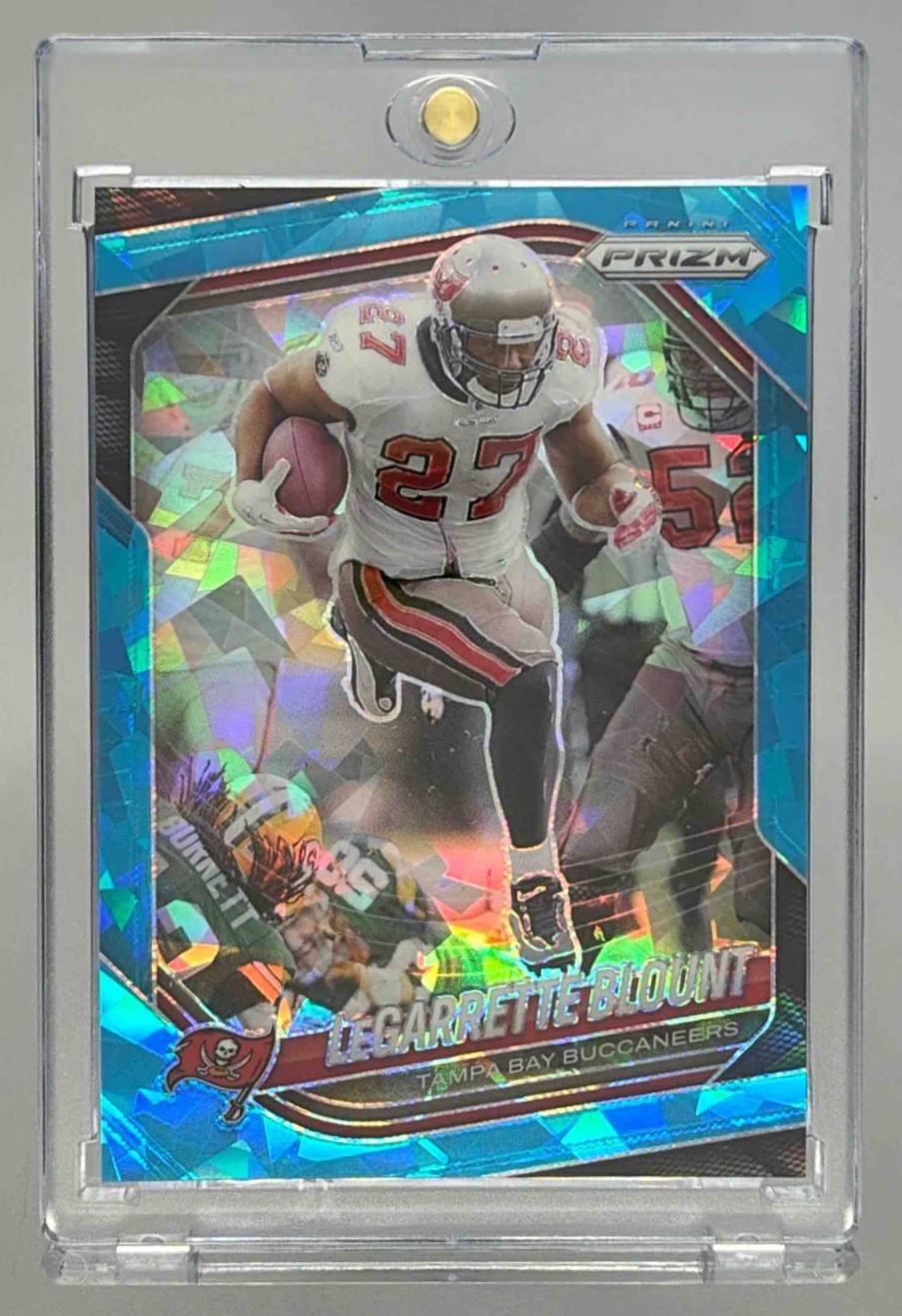 Card image for 2025 Panini Prizm LeGarrette Blount Blue Ice /99 #38 Buccaneers