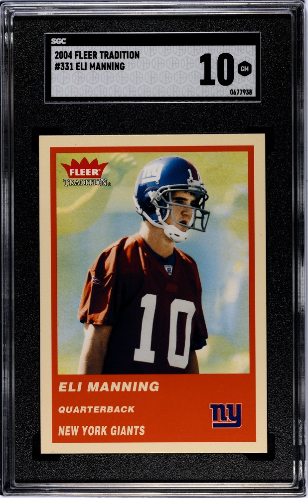 2004 Fleer Football Tradition Eli Manning #331 RC New York Giants SGC 10