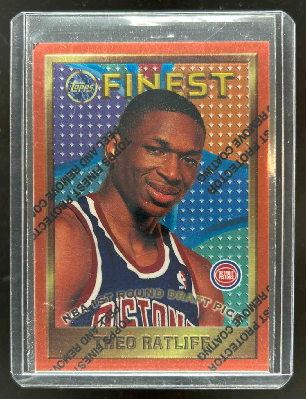 Card image for 1995-96 TOPPS FINEST THEO RATLIFF #128 RC ROOKIE DETROIT PISTONS