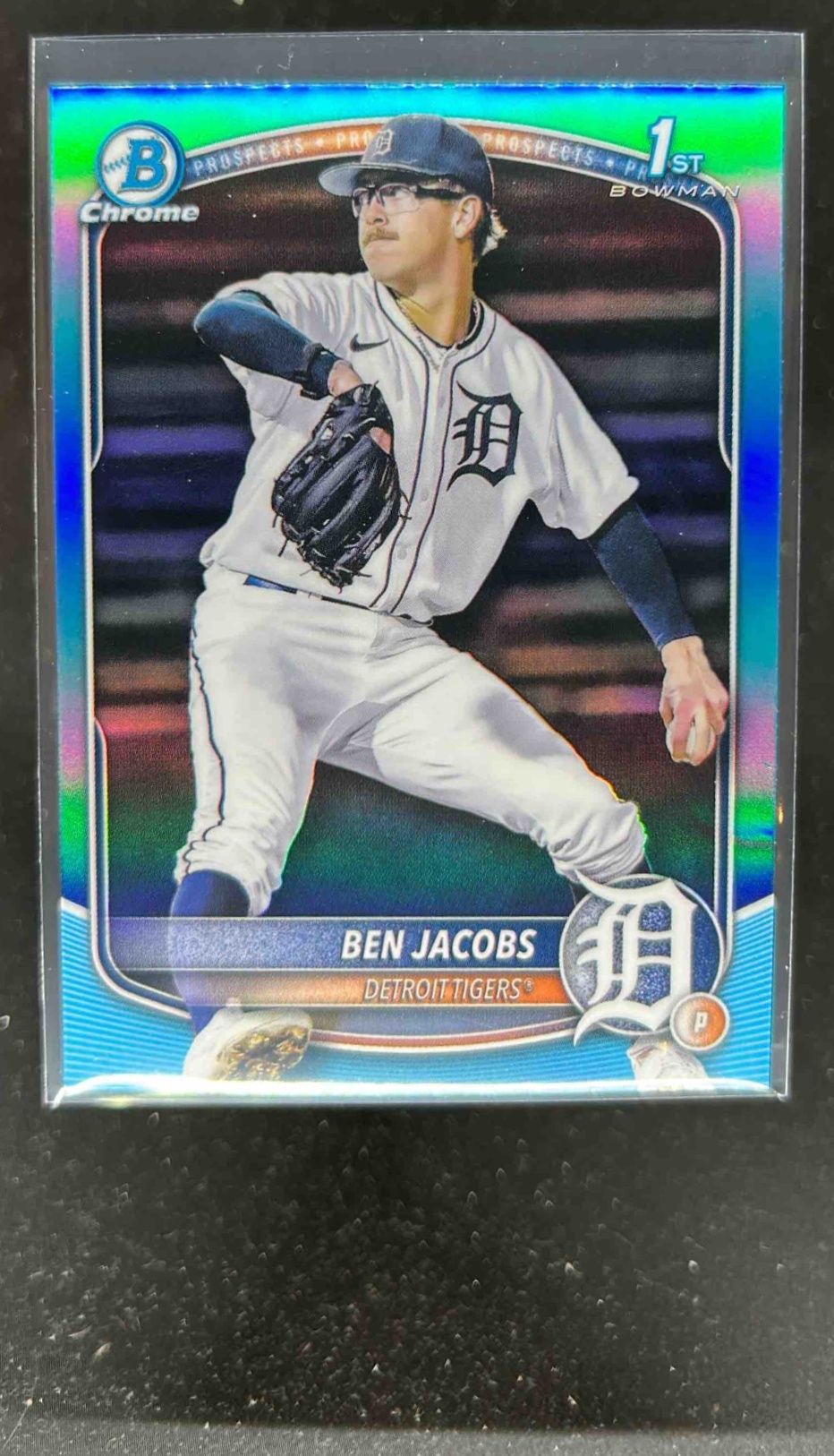 Card image for Ben Jacobs 2025 Bowman Draft Chrome Sky Blue Refractor