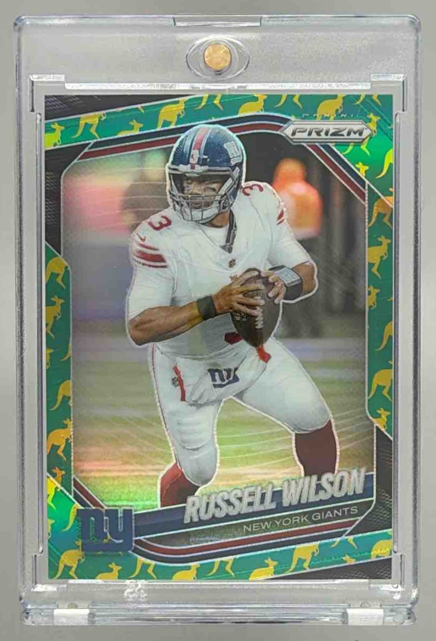 Card image for 2025 Panini Football Prizm Russell Wilson #202 New York Giants