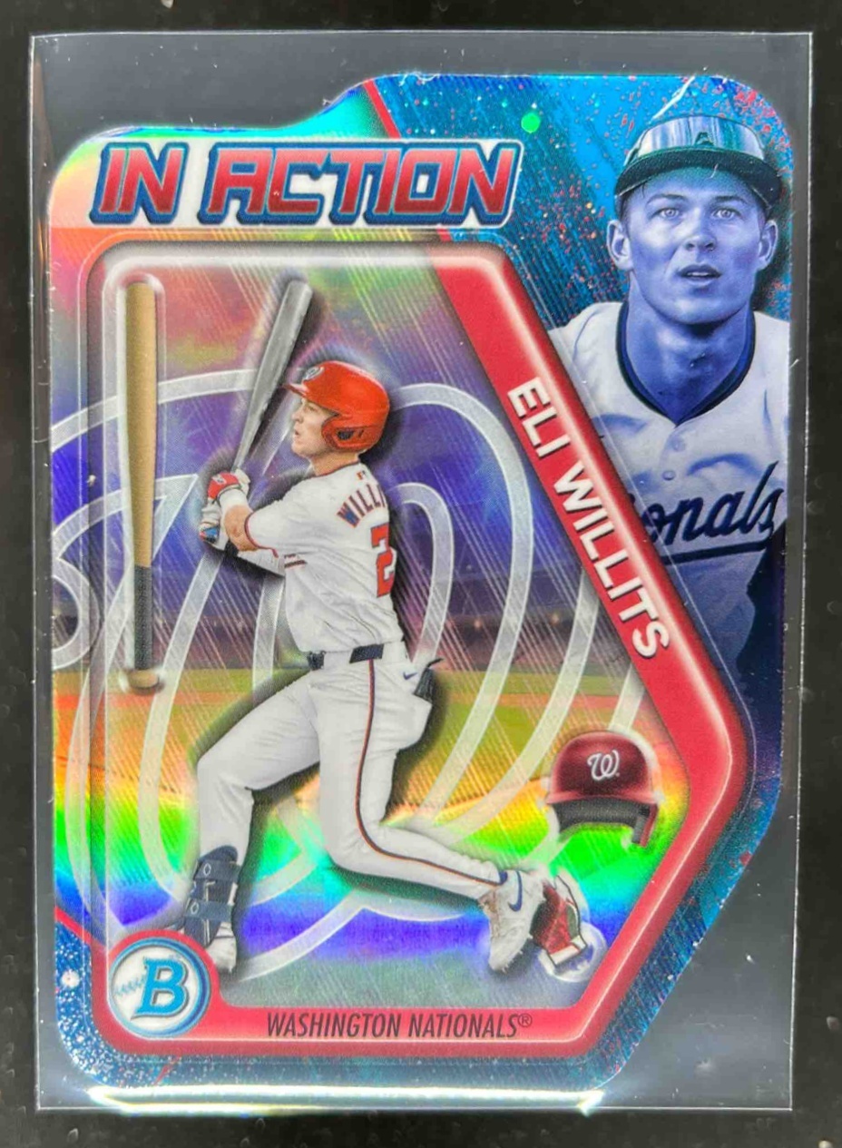 Card image for Eli Willits 2025 Bowman Baseball Draft In Action Washington Nationals